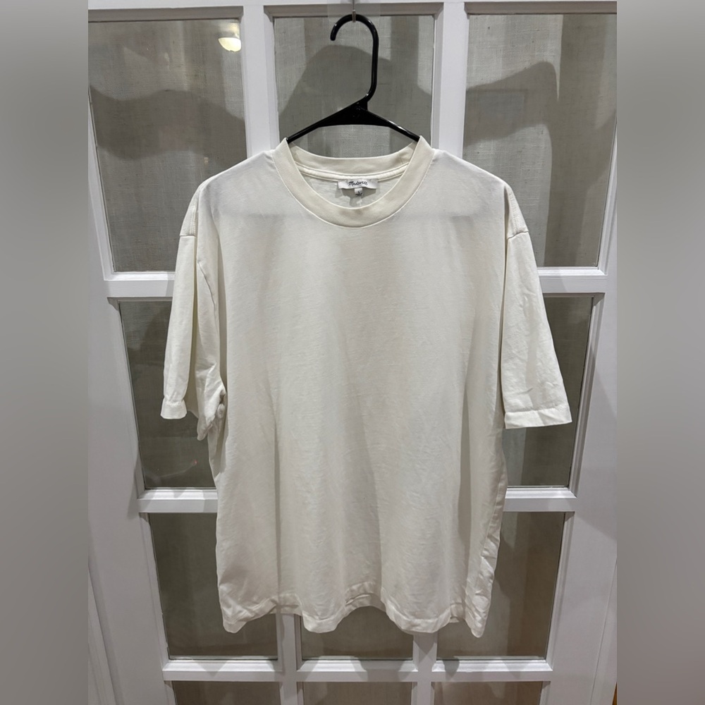 Madewell Men's Cream Short Sleeve Crew Tee